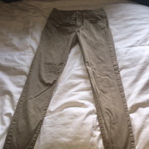 American Eagle Khaki Jeggings Super Stretch